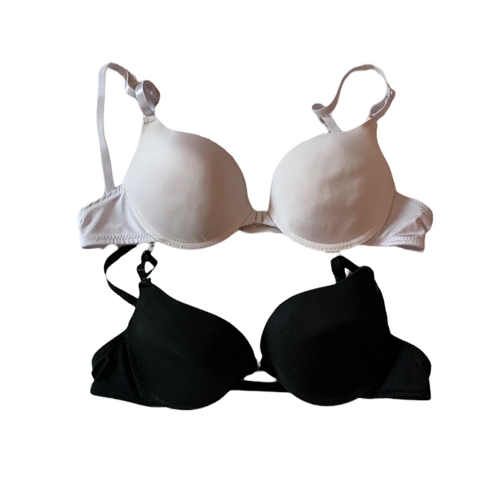 🎉 BUNDLE (2) SHEIN Black White Padded Bras, size S